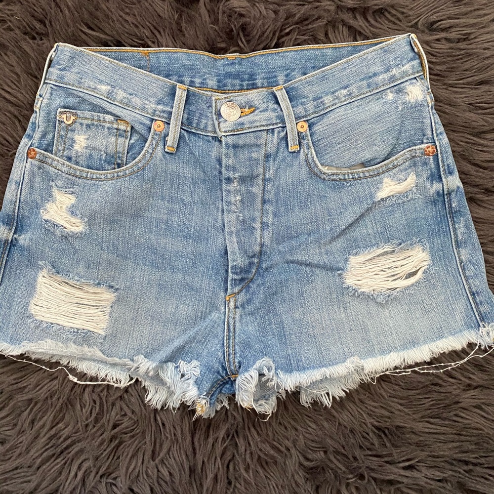 True Religion High Waisted Shorts
